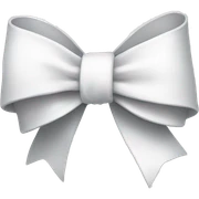 White bow on white bow sticker