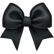 A black bow  sticker