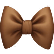 aesthetic brown bow sticker