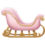 light pink sleigh sticker