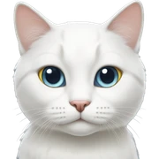 White cat sticker