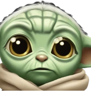 baby yoda sad  sticker