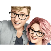 friendly couple sharing smiles sticker