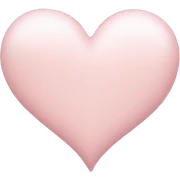Pale Pink heart  sticker
