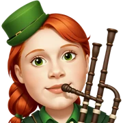 Green Bagpiper sticker