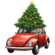 Vw beetle Christmas  sticker