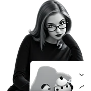 monochrome portrait of a girl sticker