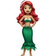 Ariel in Christmas outfit sticker