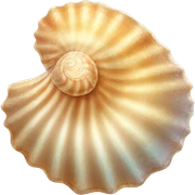 Sparkling seashell sticker