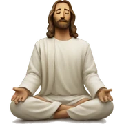 jesus meditating sticker