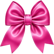 Hot pink bow sticker
