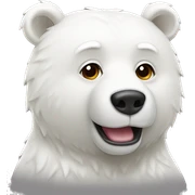 White bear￼ sticker