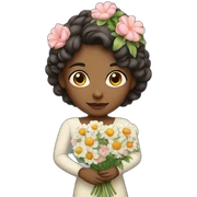 Girl with a bouquet sticker