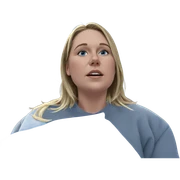 blonde girl under blue sky sticker