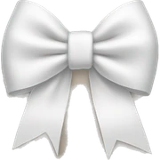 White bow sticker