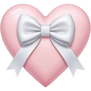 light pink heart with bow sticker
