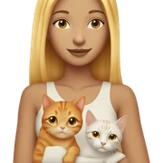 Blonde with a ginger cat sticker