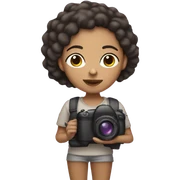 lightskin girl holding camera sticker