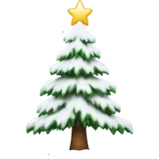 Christmas tree with snow sticker