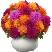 Vibrant Dahlia arrangement sticker