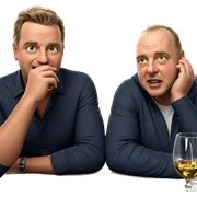 boys enjoying drinks at bar sticker