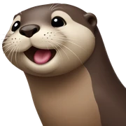 Otter giving a Kiss sticker