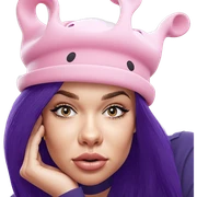 realistic portrait of girl with hat sticker