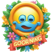Good Morning sign  sticker