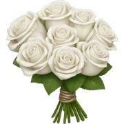 White rose bouquet  sticker