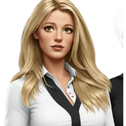 blonde girl with long hair sticker
