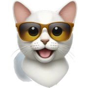 Cat with sunglasses sticker