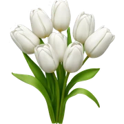 White tulip bouquet  sticker