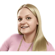 smiling blonde with necklace sticker