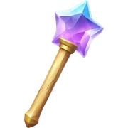 Crystal wand sticker