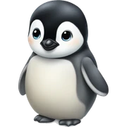A baby emperor penguin  sticker