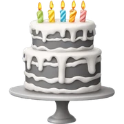 Gray Cake of Birthday sticker