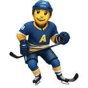 A hockey player dancing sticker