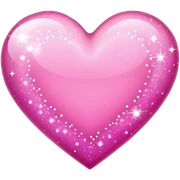Pink heart with sparkles sticker