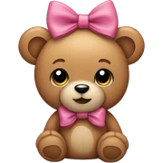 teddy bear with bow sticker