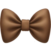 Brown bow sticker
