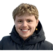 smiling boy with earrings outdoors sticker