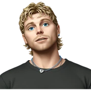 blue eyed boy with necklace sticker