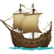 medieval naval ship sticker