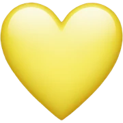 light yellow heart sticker