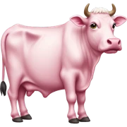 pink cow sticker
