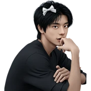 realistic portrait of young man sticker