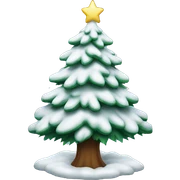 Snowy Christmas tree sticker
