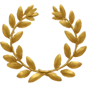 golden laurel wreath sticker