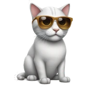 Cat with sunglasses sticker