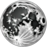 Moon with detail in a dark night  sticker